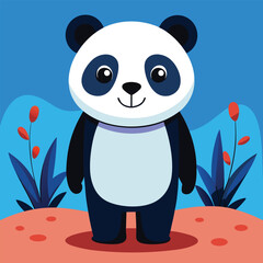 Cute Cartoon Panda Vector Set – Kawaii Baby Panda, Black and White Mascot, Chibi Animal Character for Stickers, Kids Books, Logos & Coloring Pages.