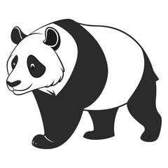 Cute Cartoon Panda Vector Set – Kawaii Baby Panda, Black and White Mascot, Chibi Animal Character for Stickers, Kids Books, Logos & Coloring Pages.