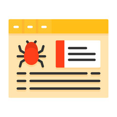 Crawling Flat Style Icon