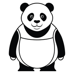 Fototapeta premium Cute Cartoon Panda Vector Set – Kawaii Baby Panda, Black and White Mascot, Chibi Animal Character for Stickers, Kids Books, Logos & Coloring Pages.