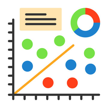 Scatter plot Flat Style Icon