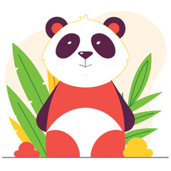 Cute Cartoon Panda Vector Set – Kawaii Baby Panda, Black and White Mascot, Chibi Animal Character for Stickers, Kids Books, Logos & Coloring Pages.