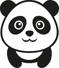 Cute Cartoon Panda Vector Set – Kawaii Baby Panda, Black and White Mascot, Chibi Animal Character for Stickers, Kids Books, Logos & Coloring Pages.