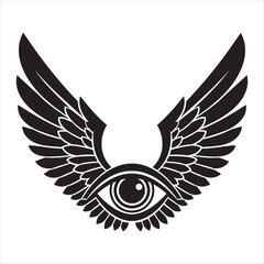 Fototapeta premium Illustration Wings eagle Eye Stock