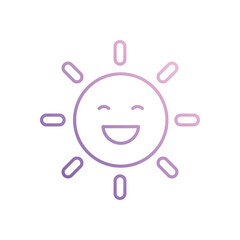 Sun icon isolated on a white background. Vector illustration.