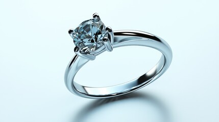 Elegant ring with a diamond design for wedding white background, crafted to shine and symbolize love, commitment, or bold style Photorealistic