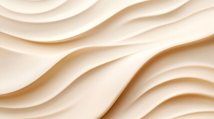 Gradient  Background concept, Wavy textured surface in soft beige tones creating an elegant design. © DuannyStock