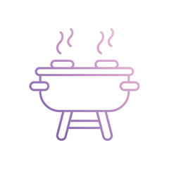 Barbecue icon isolated on a white background. Vector illustration.