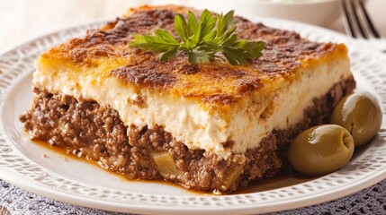 Greek Moussaka, a savory dish