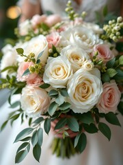 Elegant and chic bride's bouquet idea