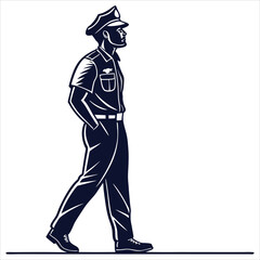 silhouette police vector 