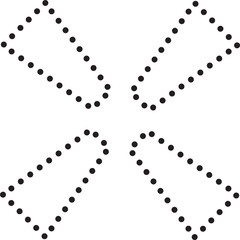 Star dot line shapes. Design elements