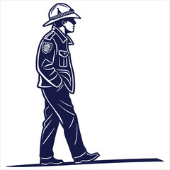 silhouette police vector 