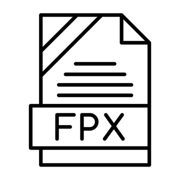 FPX File Format Outline Icon