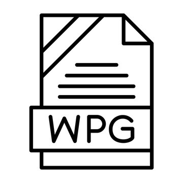 WPG File Format Outline Icon
