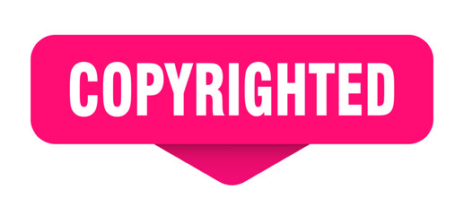 copyrighted sticker. copyrighted sign on transparent background
