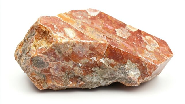 Migmatite isolated on white background