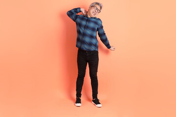 Fototapeta premium 50s Asian Man in casual clothes