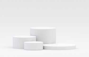 White product display podium in studio room, for display presentation