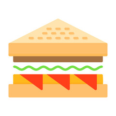 Sandwich Flat Style Icon 