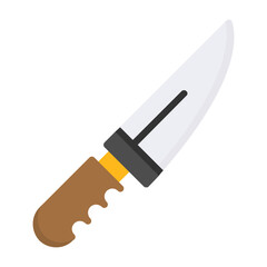 Knife Flat Style Icon 