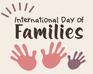 Obraz premium International Day of Families: Handprints of a Loving Family Together.