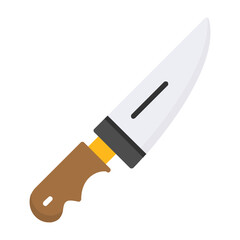 Knife Flat Style Icon 