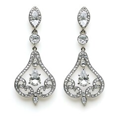 Elegant Crystal Dangle Earrings Sparkling Jewelry for a Special Occasion.