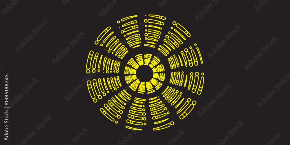 Poster halftone round as icon or background. abstract vector circle frame with dots as logo or emblem. blac