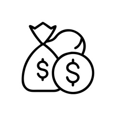 finance icon flat vector