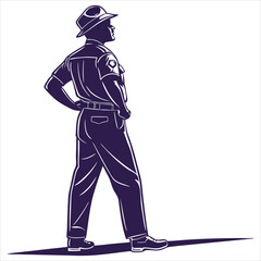 silhouette police vector 