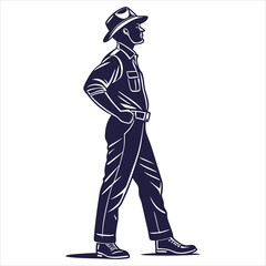 silhouette police vector 