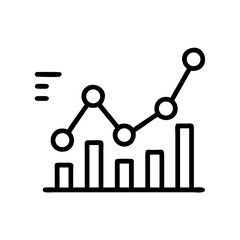 analytics icon flat vector