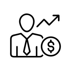 bisnis icon flat vector