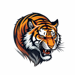 Fototapeta premium Roaring tiger head logo or icon