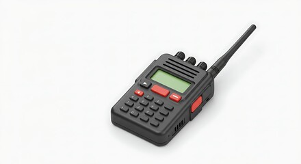 Walkie Talkie Radio for Communication on White Background Communication Tool