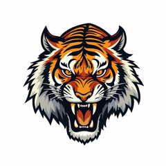 Roaring tiger head logo or icon