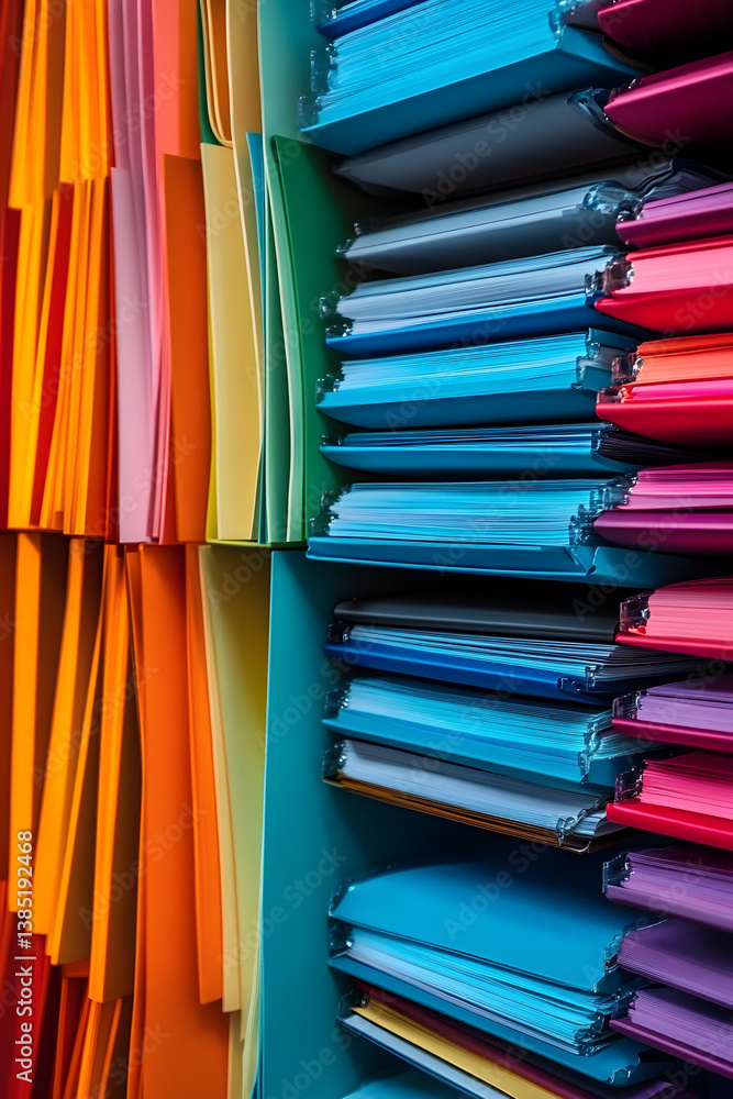 Poster chromatic workflow optimization vibrant color-coded document management for millennial productivity 