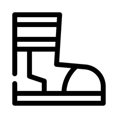 firefighter boots line icon
