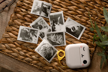 Memories captured with a compact photo printer in a cozy setting