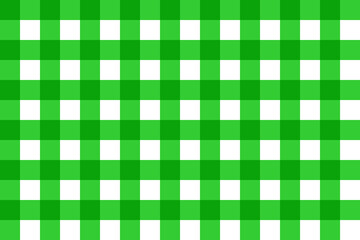 Soft green and white gingham checkered pattern, featuring evenly spaced squares creating a classic, cozy, and cheerful look. Ideal for rustic designs, picnic themes, or playful fashion elements.	