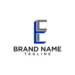 Fototapeta premium monogram at letter tF or E geometric modern logo 