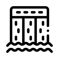 hydropower line icon