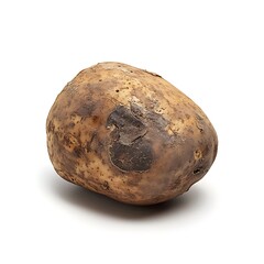 Single Russet Potato with Natural Skin and Earthy Texture