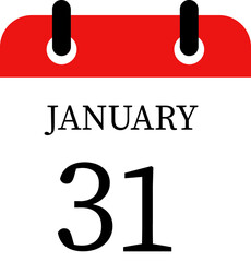 January calendar icon. Calendar event reminder date.calendar date icon on white background.