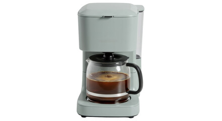 Isolated Brewed Coffee Maker with Glass Carafe