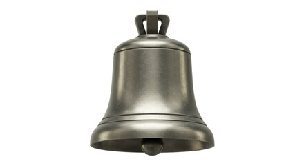 Isolated Antique Brass Bell with Detailed Texture