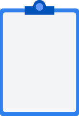 blue clipboard isolated on white background