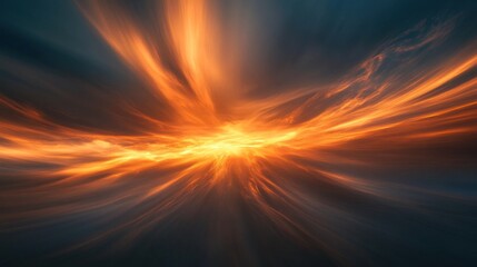 Fiery Sunset Burst in Dramatic Sky