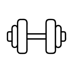 Dumbbell workout fitness gym exercise weightlifting strength training equipment vector icon graphic design